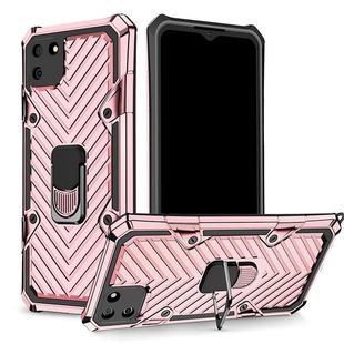 For OPPO Realme C11 Cool Armor PC + TPU Shockproof Case with 360 Degree Rotation Ring Holder(Rose Gold)