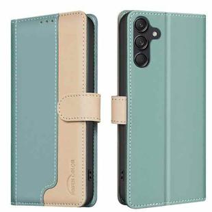For Samsung Galaxy S23 FE 5G Color Matching RFID Anti-theft Leather Phone Case(Green)