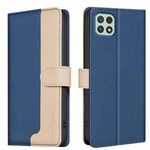 For Samsung Galaxy A25 5G Color Matching RFID Anti-theft Leather Phone Case(Blue)