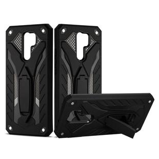 Shockproof TPU + PC Protective Case with Holder For Xiaomi Redmi 9 (Black)