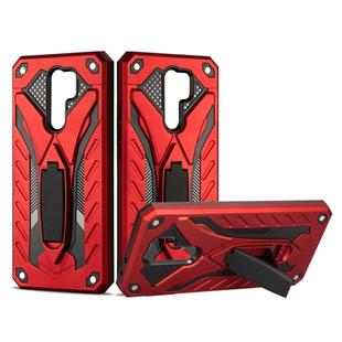 Shockproof TPU + PC Protective Case with Holder For Xiaomi Redmi 9 (Red)