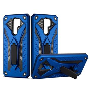 Shockproof TPU + PC Protective Case with Holder For Xiaomi Redmi 9 (Blue)