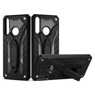 Shockproof TPU + PC Protective Case with Holder For Huawei Y6p (Black)