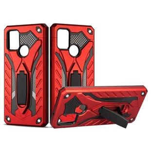 Shockproof TPU + PC Protective Case with Holder For Samsung Galaxy A21s (Red)