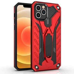 For iPhone 12 mini Shockproof TPU + PC Protective Case with Holder(Red)