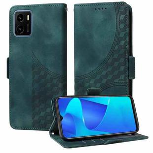 For vivo Y15A 4G Global / Y01 Embossed Rhombus Starry Leather Phone Case(Green)