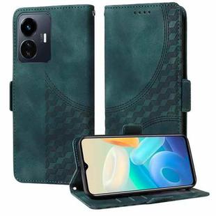 For vivo Y77 5G / iQOO Z6 Lite Global Embossed Rhombus Starry Leather Phone Case(Green)