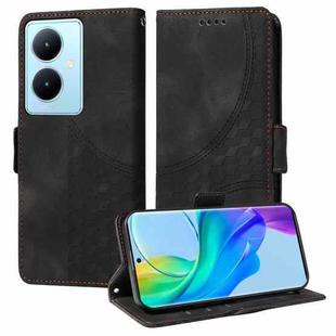 For vivo Y78 5G Global / V29 Lite Embossed Rhombus Starry Leather Phone Case(Black)