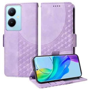 For vivo Y78 5G Global / V29 Lite Embossed Rhombus Starry Leather Phone Case(Purple)