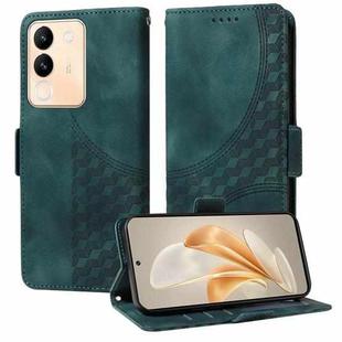 For vivo Y200 / V29E Global Embossed Rhombus Starry Leather Phone Case(Green)