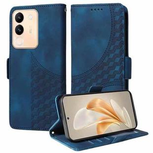 For vivo Y200 / V29E Global Embossed Rhombus Starry Leather Phone Case(Blue)