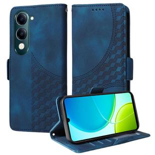 For vivo Y29s 5G / Y04 4G Embossed Rhombus Starry Leather Phone Case(Blue)