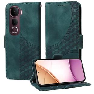 For vivo Y400 Pro 5G / V40e / iQOO Z9s Embossed Rhombus Starry Leather Phone Case(Green)