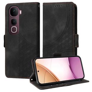 For vivo Y400 Pro 5G / V40e / iQOO Z9s Embossed Rhombus Starry Leather Phone Case(Black)