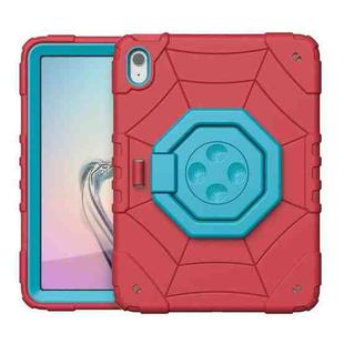 For iPad 10th Gen 10.9 2022 Spider Turntable Handle Stress Relief Tablet Case(Red Blue)