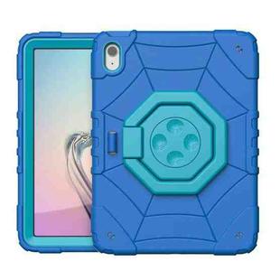 For iPad 10th Gen 10.9 2022 Spider Turntable Handle Stress Relief Tablet Case(Blue)