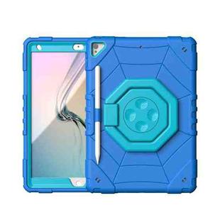 For iPad 10.2 2021 / 2020 / 2019 Spider Turntable Handle Stress Relief Tablet Case(Blue)