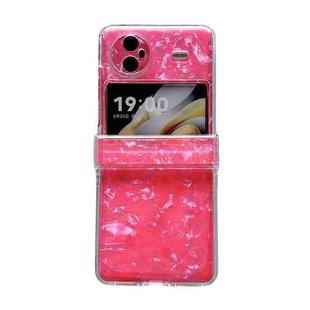 For vivo X Flip Three-piece Set Pearlescent Shell Texture Phone Case(Red)