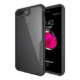 For iPhone 7 iPAKY Shockproof PC Transparent Case(Black)