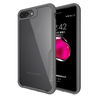 For iPhone 7 iPAKY Shockproof PC Transparent Case(Gray)