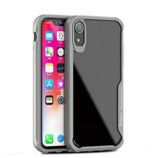 For iPhone XR iPAKY Shockproof PC Transparent Case(Gray)