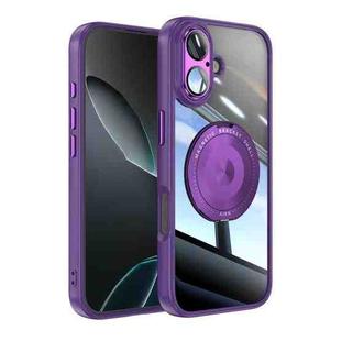 For iPhone 17 360 Holder Magsafe Acrylic Hybrid TPU Phone Case(Purple)