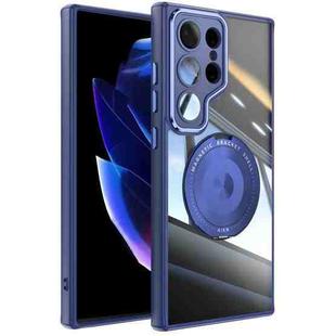 For Samsung Galaxy S25 Ultra 5G 360 Holder MagSafe Acrylic Hybrid TPU Phone Case(Blue)