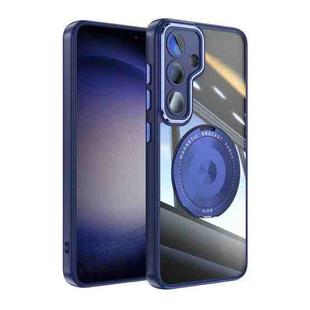 For Samsung Galaxy S25+ 5G 360 Holder MagSafe Acrylic Hybrid TPU Phone Case(Blue)