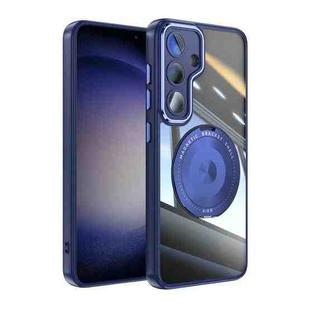 For Samsung Galaxy S24 FE 5G 360 Holder MagSafe Acrylic Hybrid TPU Phone Case(Blue)