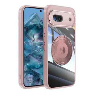 For Google Pixel 8a 360 Holder Magsafe Acrylic Hybrid TPU Phone Case(Pink)