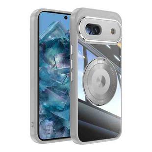 For Google Pixel 8a 360 Holder Magsafe Acrylic Hybrid TPU Phone Case(Grey)