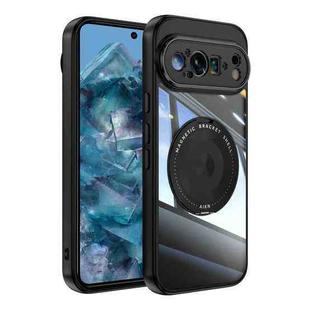 For Google Pixel 9 / 9 Pro 360 Holder Magsafe Acrylic Hybrid TPU Phone Case(Black)