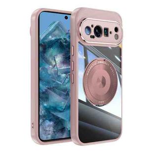 For Google Pixel 9 / 9 Pro 360 Holder Magsafe Acrylic Hybrid TPU Phone Case(Pink)