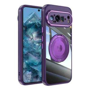For Google Pixel 9 Pro XL 360 Holder Magsafe Acrylic Hybrid TPU Phone Case(Purple)