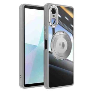 For Sony Xperia 10 VI 360 Holder Magsafe Acrylic Hybrid TPU Phone Case(Grey)