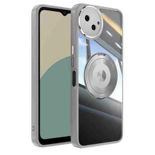 For Sharp Aquos Wish4 5G 360 Holder Magsafe Acrylic Hybrid TPU Phone Case(Grey)