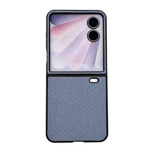 For Honor Magic V Flip 2 Braided Leather Texture PC Phone Case(Blue)