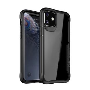 For iPhone 11 iPAKY Shockproof PC Transparent Case(Black)