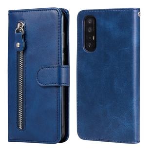 For OPPO Reno3 Pro / Find X2 Neo Fashion Calf Texture Zipper Horizontal Flip Leather Case with Holder & Card Slots & Wallet Function(Blue)