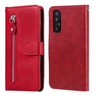 For OPPO Reno3 Pro / Find X2 Neo Fashion Calf Texture Zipper Horizontal Flip Leather Case with Holder & Card Slots & Wallet Function(Red)