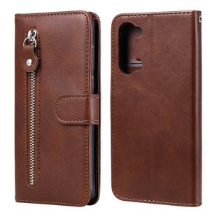 For OPPO Reno3 5G/ Find X2 Lite Fashion Calf Texture Zipper Horizontal Flip Leather Case with Holder & Card Slots & Wallet Function(Brown)