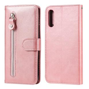 For Sony Xperia L4 Fashion Calf Texture Zipper Horizontal Flip Leather Case with Holder & Card Slots & Wallet Function(Rose Gold)