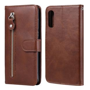 For Sony Xperia L4 Fashion Calf Texture Zipper Horizontal Flip Leather Case with Holder & Card Slots & Wallet Function(Brown)