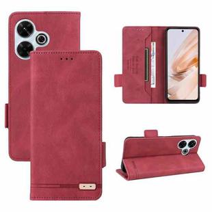 For Xiaomi Redmi 13 4G Global Magnetic Clasp Leather Phone Case(Red)