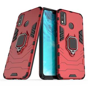 For Huawei Honor 9X Lite Shockproof PC + TPU Protective Case with Magnetic Ring Holder(Red)
