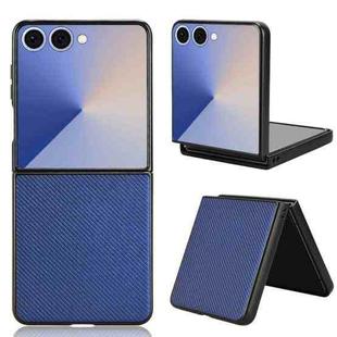 For Samsung Galaxy Z Flip7 5G PU Leather PC Phone Case(Blue)
