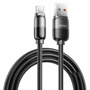 REMAX RC-C038 Capsule 1.2m 66W USB to Type-C PVC Fast Charging Cable(Black)