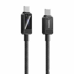 REMAX RC-C069 1.2m 100W Type-C to Type-C Digital Display Braided Fast Charging Cable(Black)