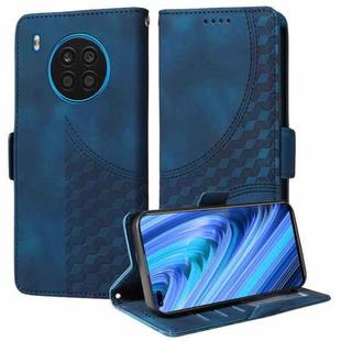 For Honor 50 Lite Embossed Rhombus Starry Leather Phone Case(Blue)