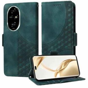 For Honor 200 Pro Embossed Rhombus Starry Leather Phone Case(Green)
